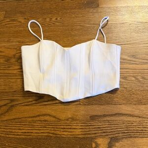 Zara Cream Strapless Top Size Small
